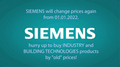 SIEMENS prices from 01.01.2022.